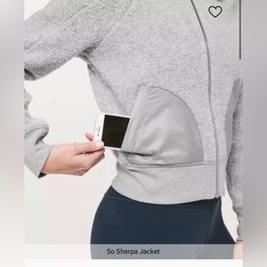 Lululemon So Sherpa Jacket wool blend cropped